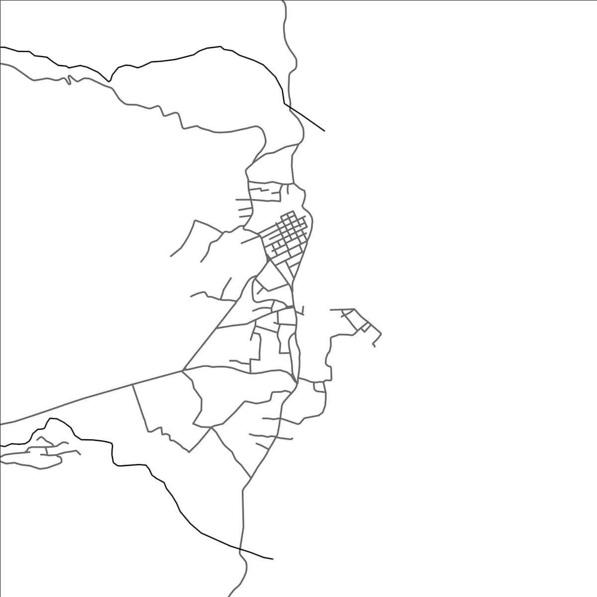 ROAD MAP OF DOMONI, COMOROS BY MAPBAKES