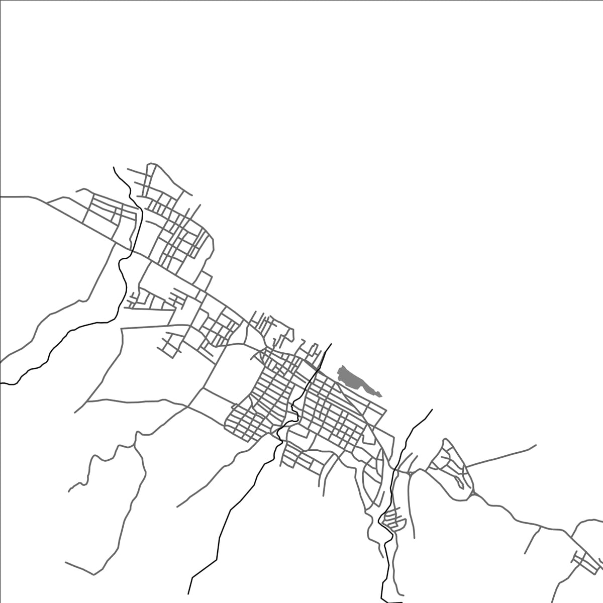 ROAD MAP OF FOMBONI, COMOROS BY MAPBAKES