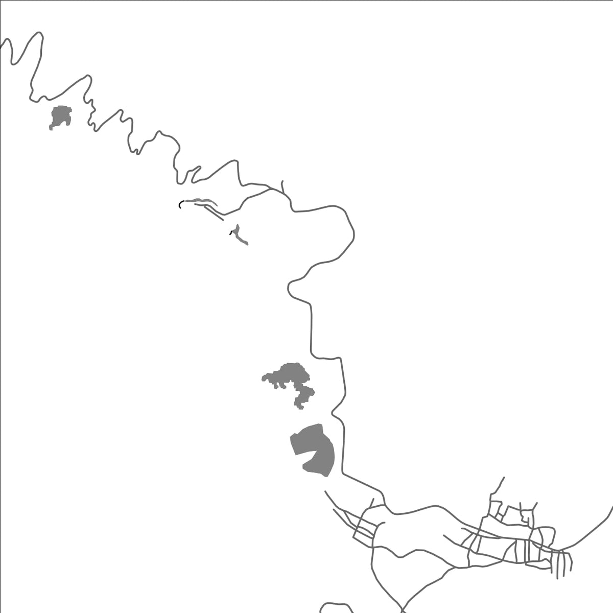 ROAD MAP OF OUALLAH, COMOROS BY MAPBAKES