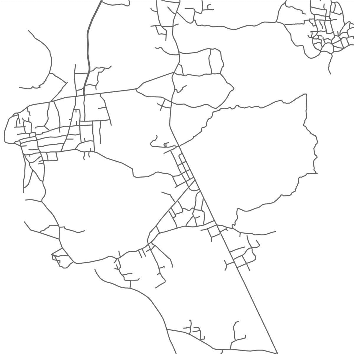 ROAD MAP OF VOUVOUNI, COMOROS BY MAPBAKES