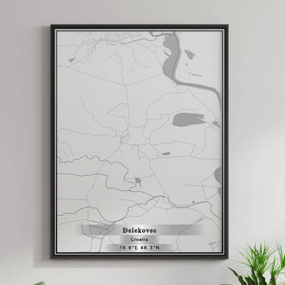 ROAD MAP OF ÐELEKOVEC, CROATIA BY MAPBAKES