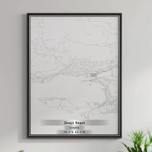 ROAD MAP OF DONJI SEGET, CROATIA BY MAPBAKES