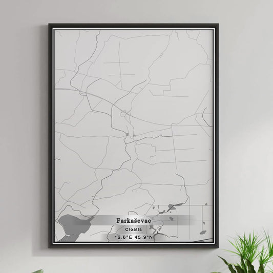 ROAD MAP OF FARKAŠEVAC, CROATIA BY MAPBAKES