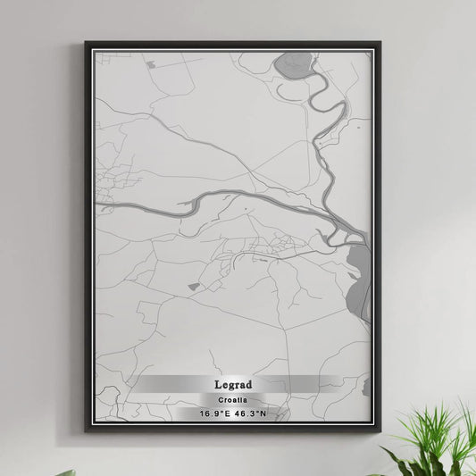 ROAD MAP OF LEGRAD, CROATIA BY MAPBAKES