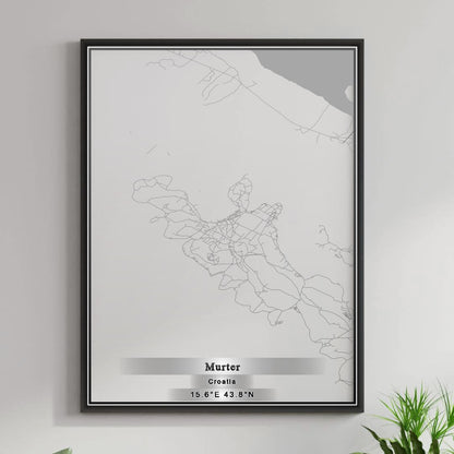 ROAD MAP OF MURTER, CROATIA BY MAPBAKES