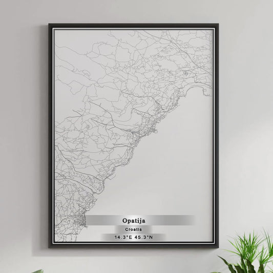 ROAD MAP OF OPATIJA, CROATIA BY MAPBAKES