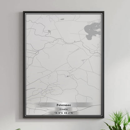 ROAD MAP OF PETERANEC, CROATIA BY MAPBAKES