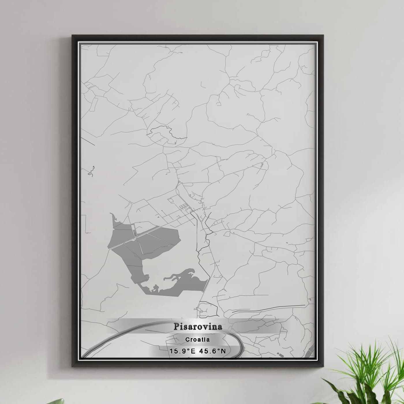 ROAD MAP OF PISAROVINA, CROATIA BY MAPBAKES