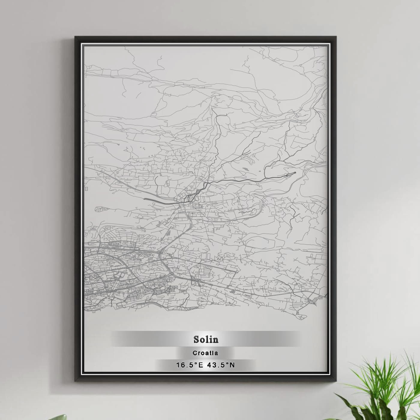 ROAD MAP OF SOLIN, CROATIA BY MAPBAKES