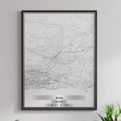 ROAD MAP OF SOLIN, CROATIA BY MAPBAKES