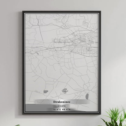 ROAD MAP OF STRAHONINEC, CROATIA BY MAPBAKES