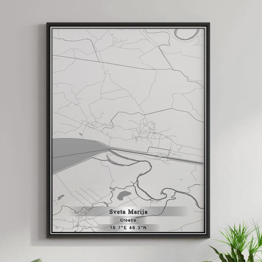 ROAD MAP OF SVETA MARIJA, CROATIA BY MAPBAKES