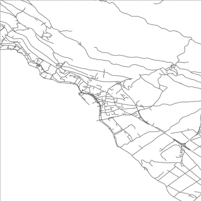 ROAD MAP OF BAŠKA VODA, CROATIA BY MAPBAKES