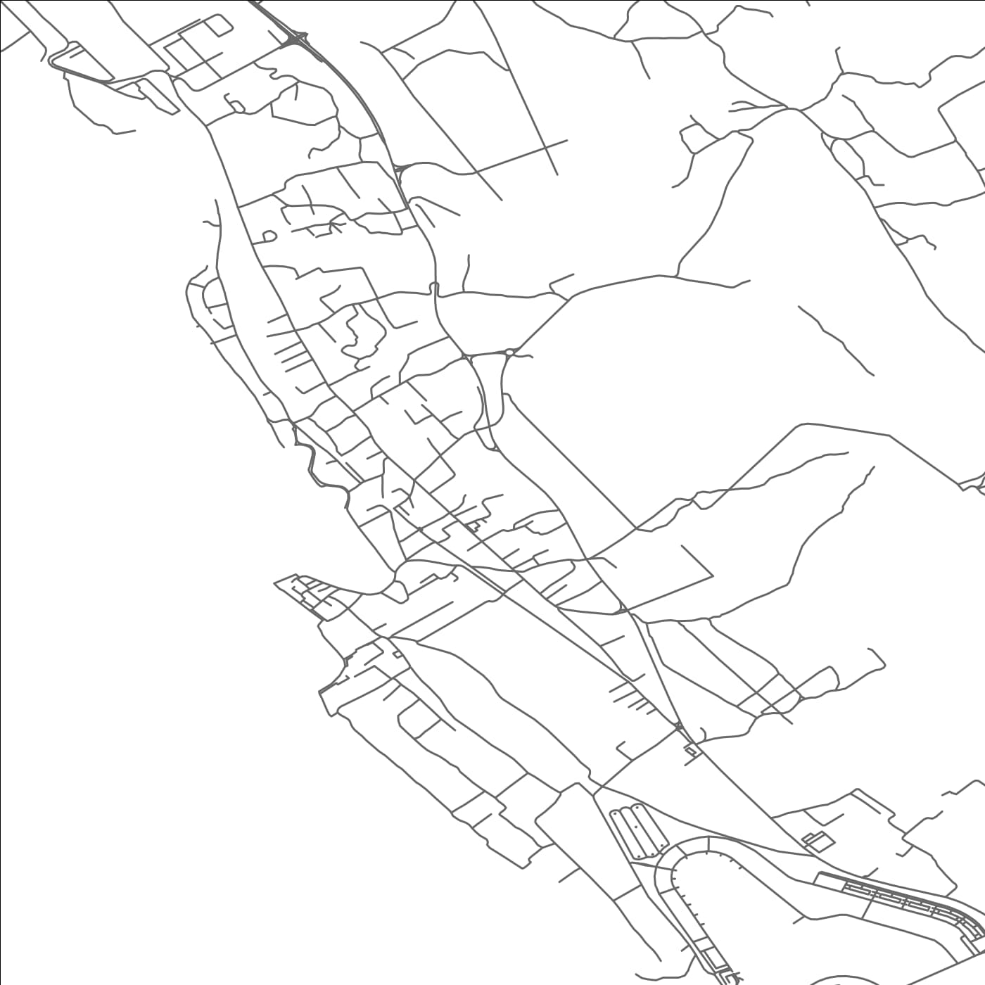 ROAD MAP OF BIBINJE, CROATIA BY MAPBAKES