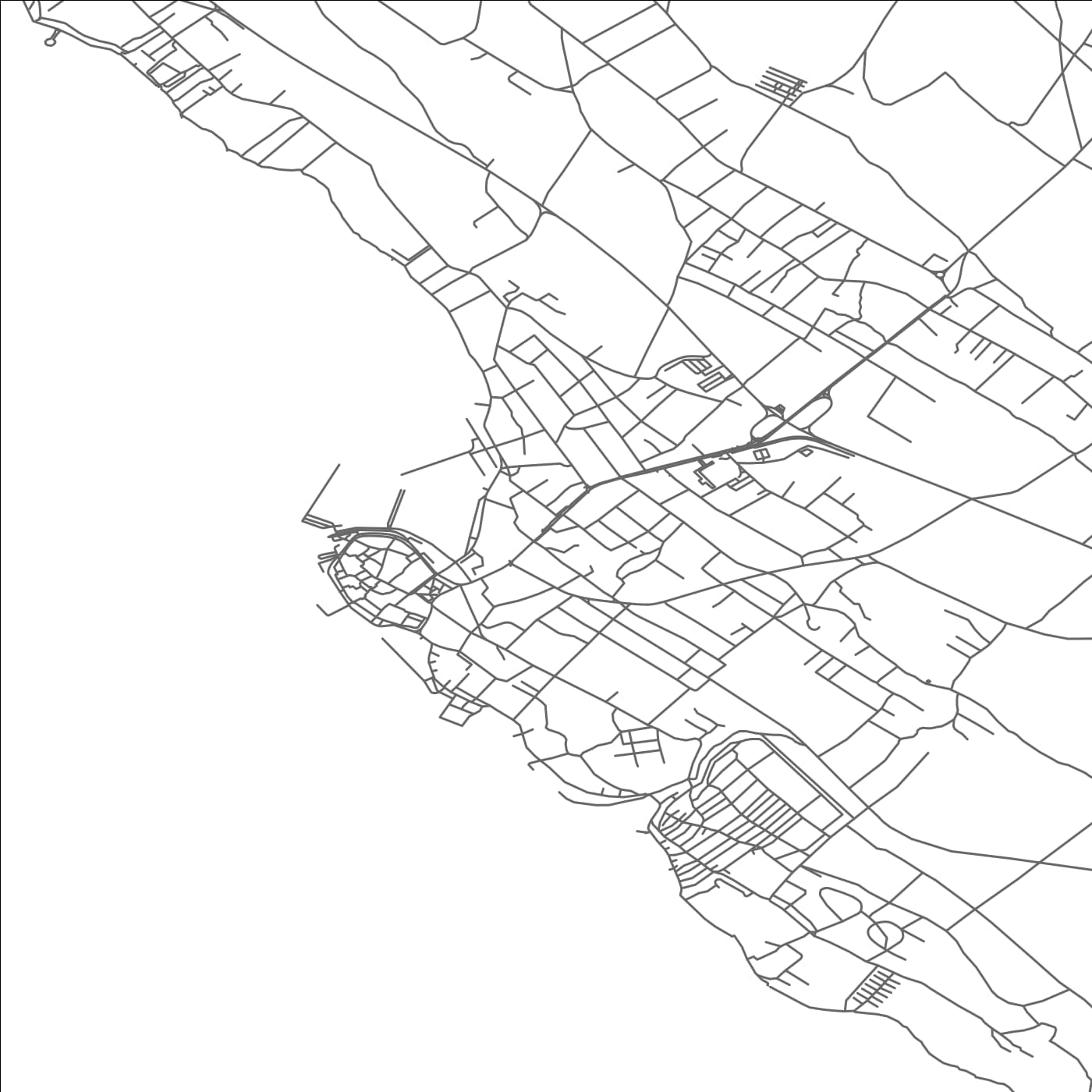 ROAD MAP OF BIOGRAD NA MORU, CROATIA BY MAPBAKES