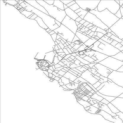 ROAD MAP OF BIOGRAD NA MORU, CROATIA BY MAPBAKES