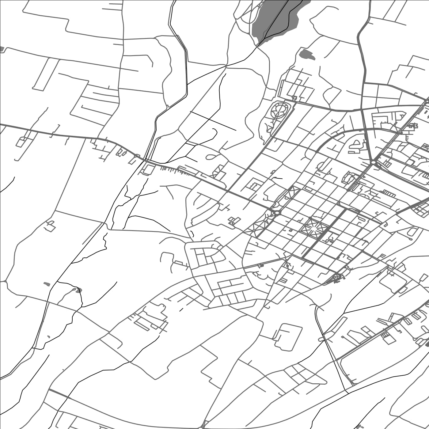 ROAD MAP OF BJELOVAR, CROATIA BY MAPBAKES