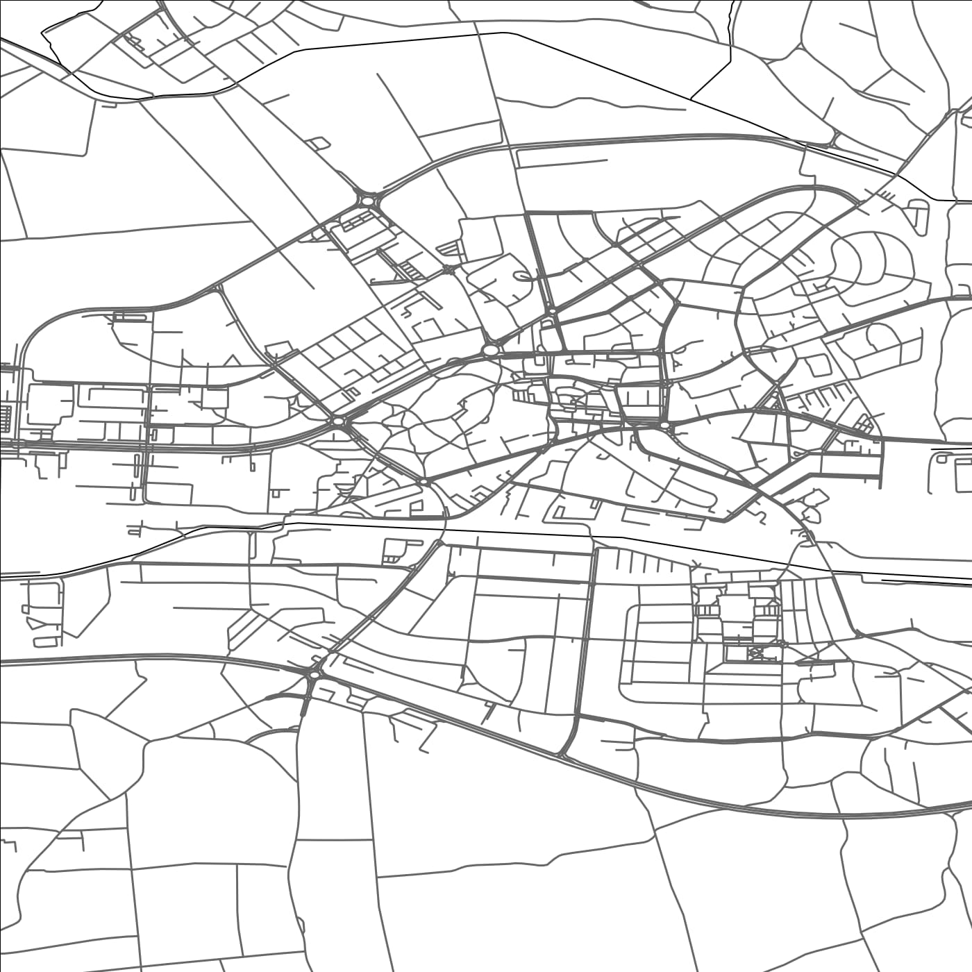 ROAD MAP OF ČAKOVEC, CROATIA BY MAPBAKES