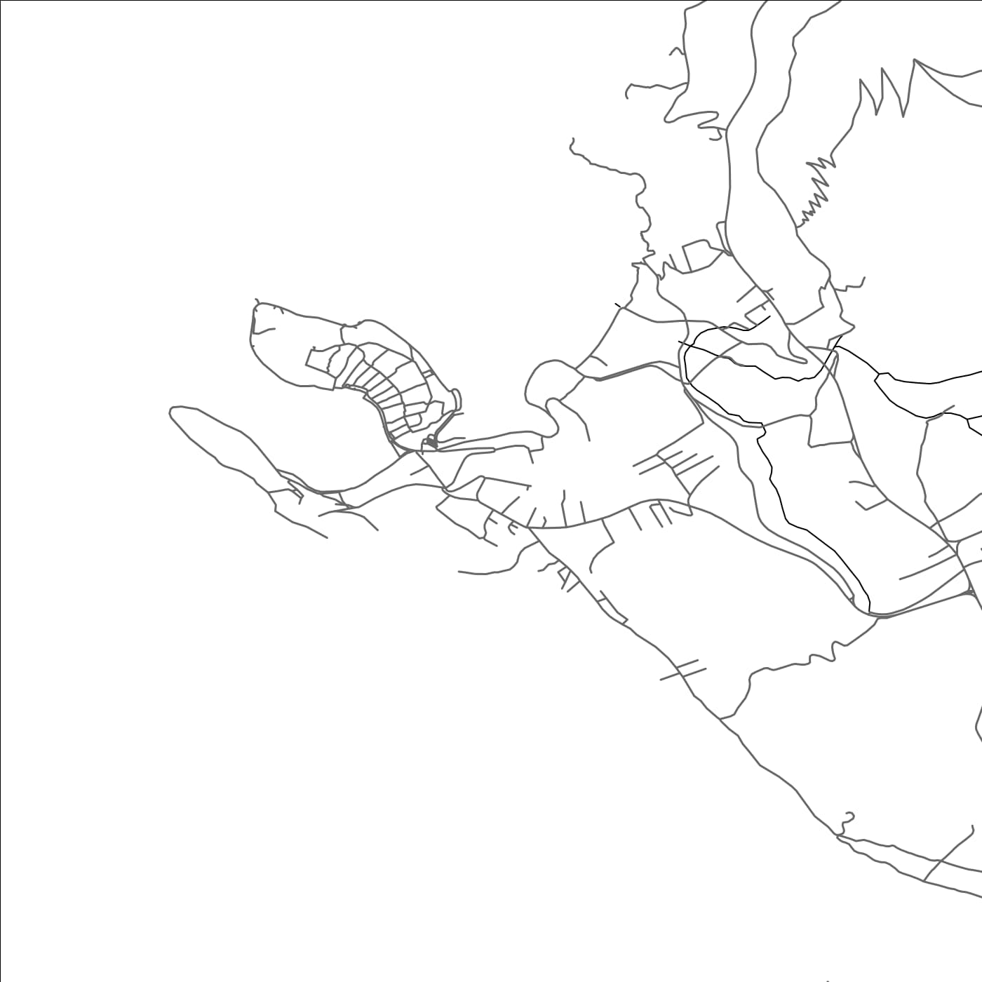 ROAD MAP OF CAVTAT, CROATIA BY MAPBAKES