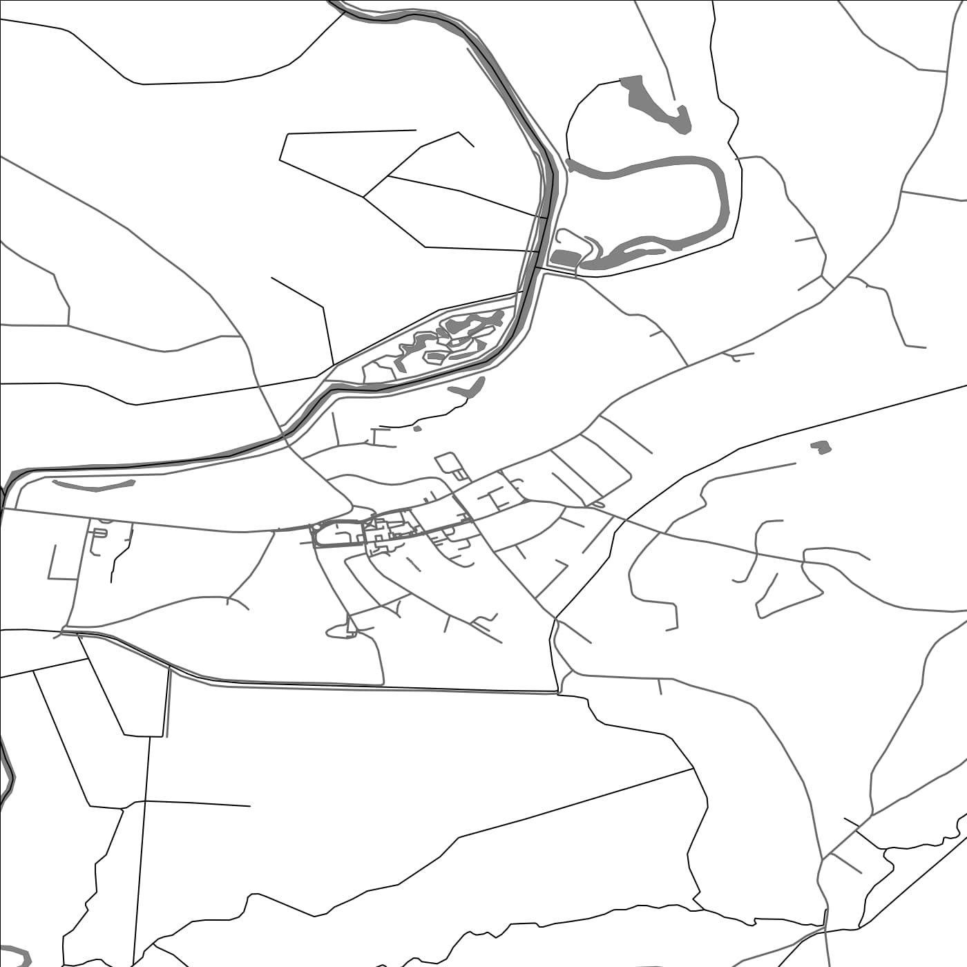 ROAD MAP OF ČAZMA, CROATIA BY MAPBAKES