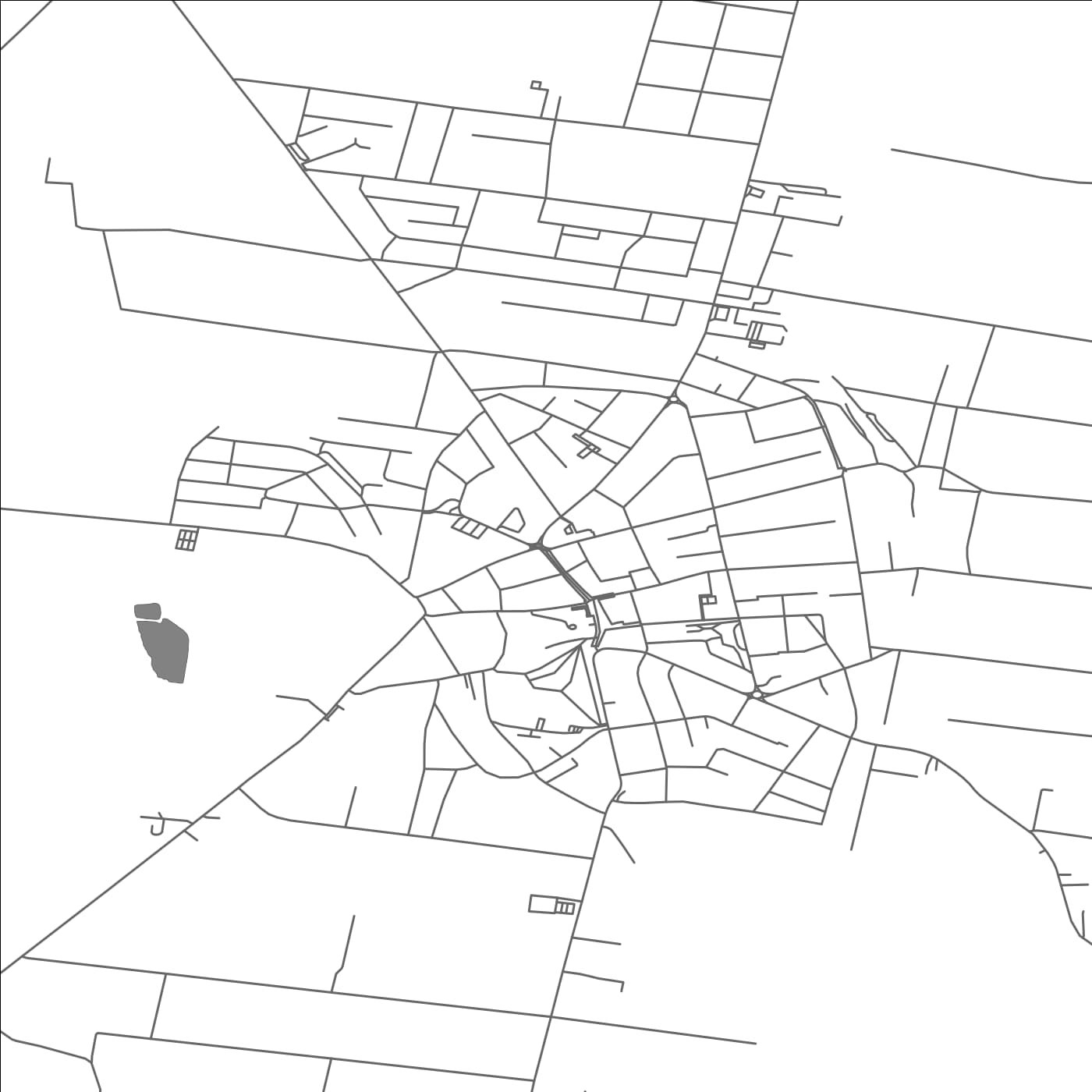 ROAD MAP OF ÐAKOVO, CROATIA BY MAPBAKES