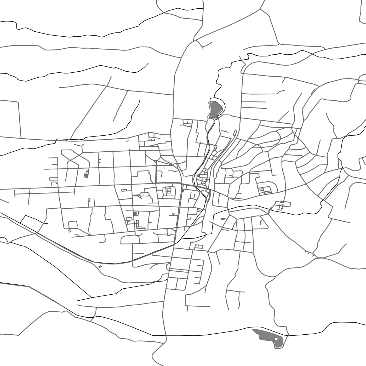 ROAD MAP OF DARUVAR, CROATIA BY MAPBAKES