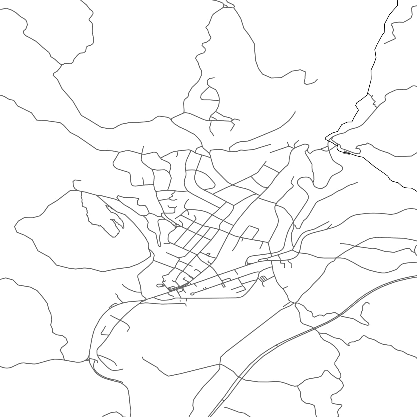 ROAD MAP OF DELNICE, CROATIA BY MAPBAKES