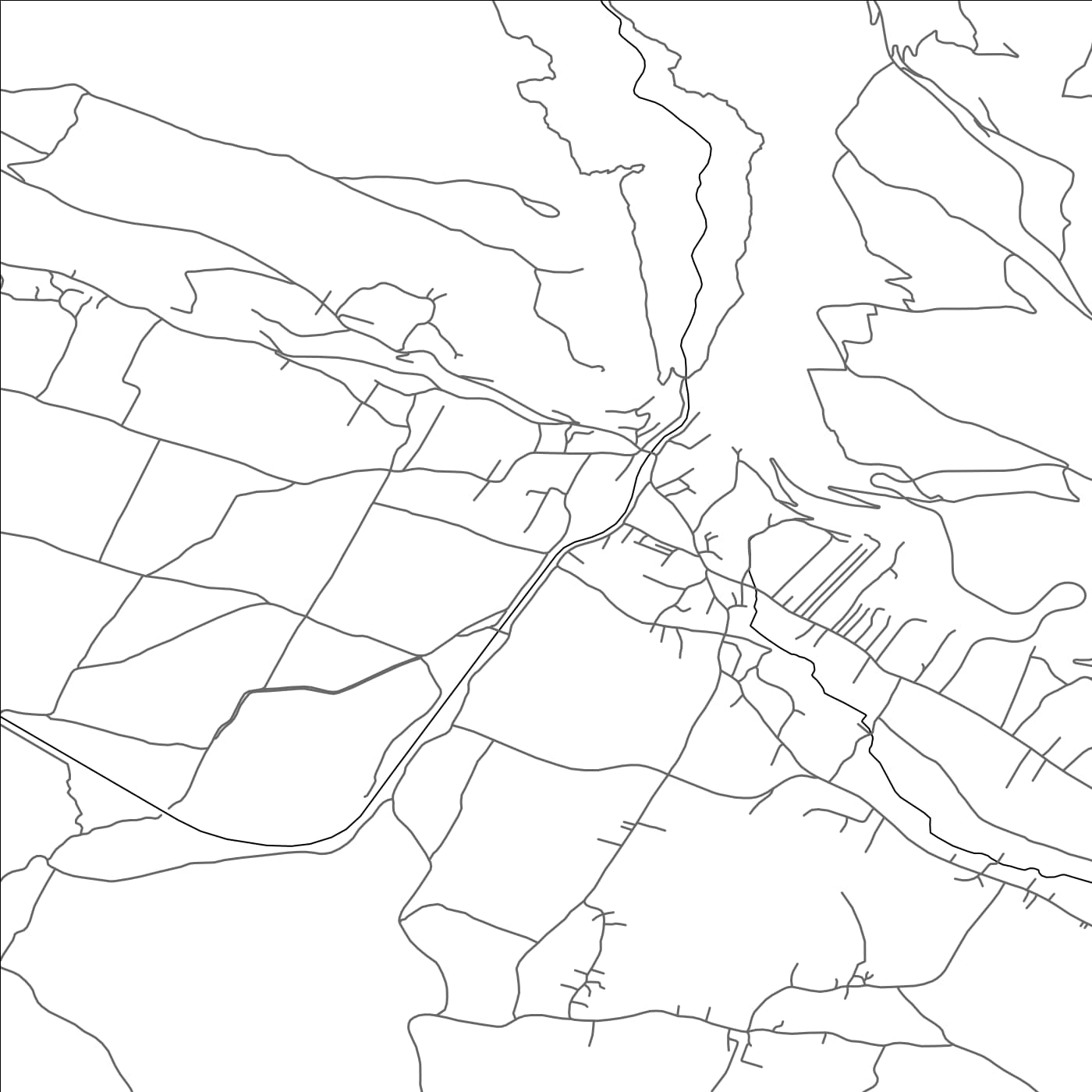 ROAD MAP OF DONJI PROLOŽAC, CROATIA BY MAPBAKES