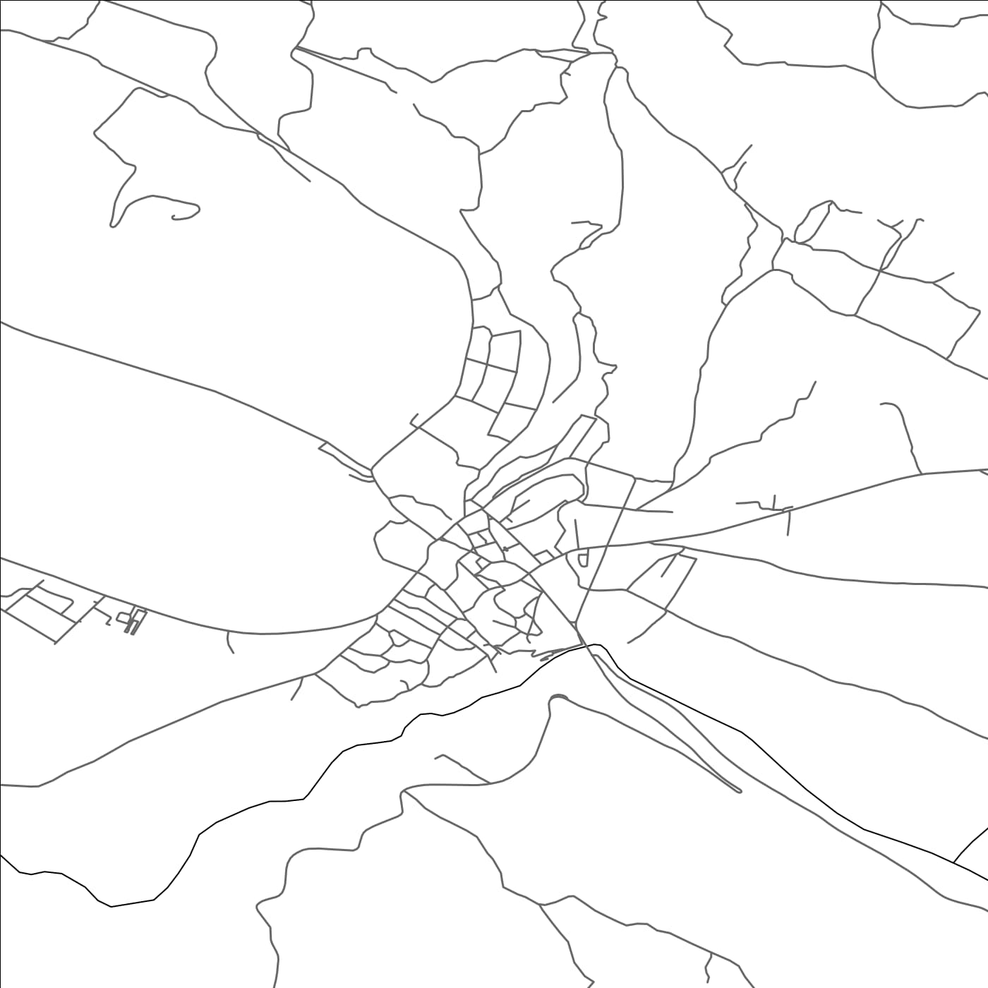 ROAD MAP OF DRNIŠ, CROATIA BY MAPBAKES