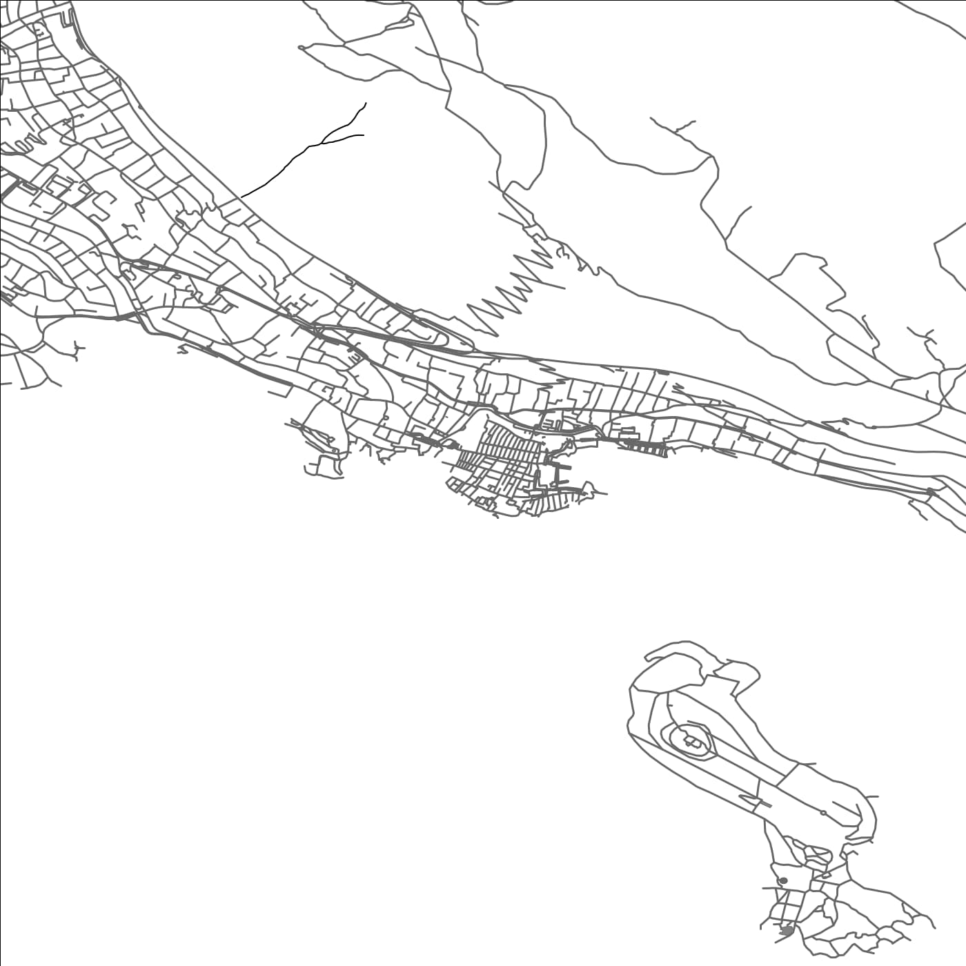 ROAD MAP OF DUBROVNIK, CROATIA BY MAPBAKES