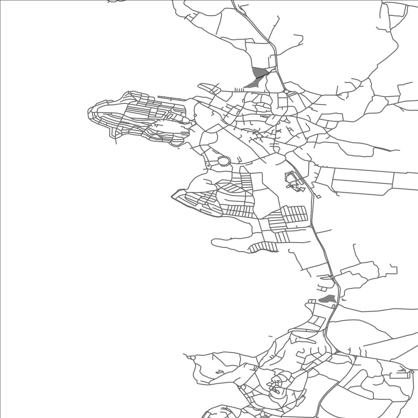 ROAD MAP OF FUNTANA, CROATIA BY MAPBAKES