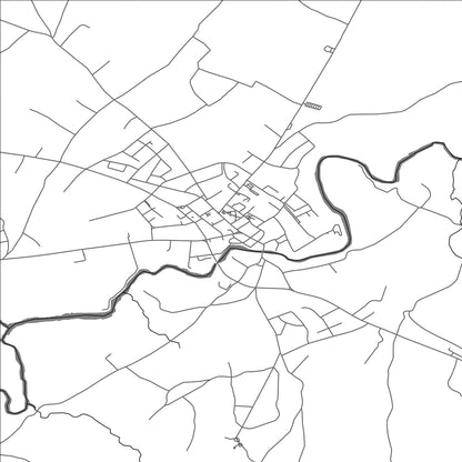 ROAD MAP OF GOSPIĆ, CROATIA BY MAPBAKES