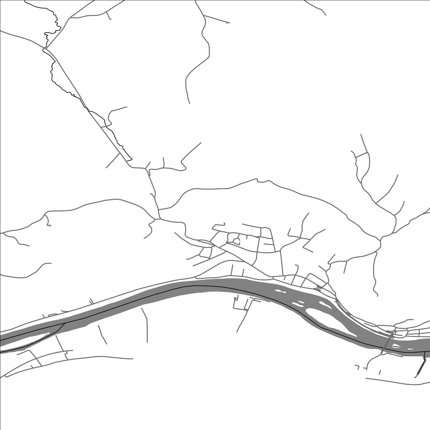 ROAD MAP OF HRVATSKA KOSTAJNICA, CROATIA BY MAPBAKES