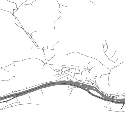 ROAD MAP OF HRVATSKA KOSTAJNICA, CROATIA BY MAPBAKES