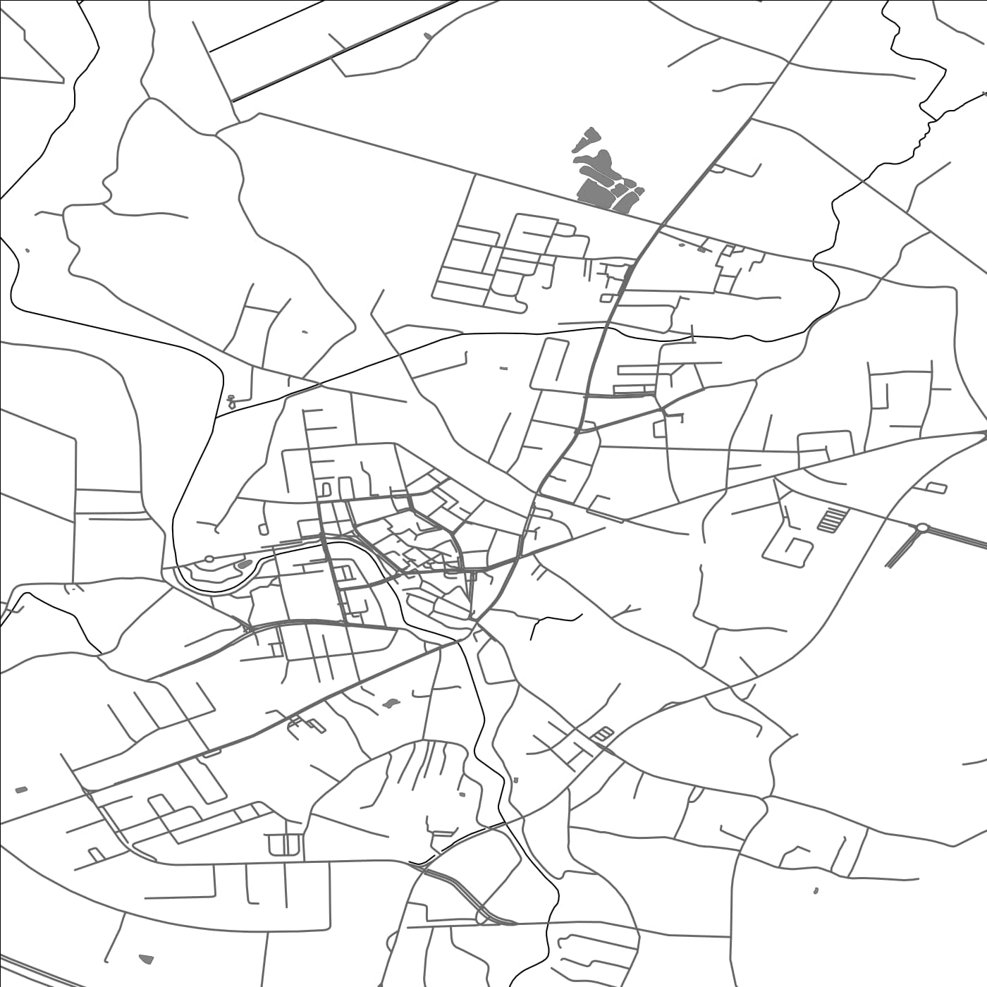 ROAD MAP OF IVANIĆ-GRAD, CROATIA BY MAPBAKES