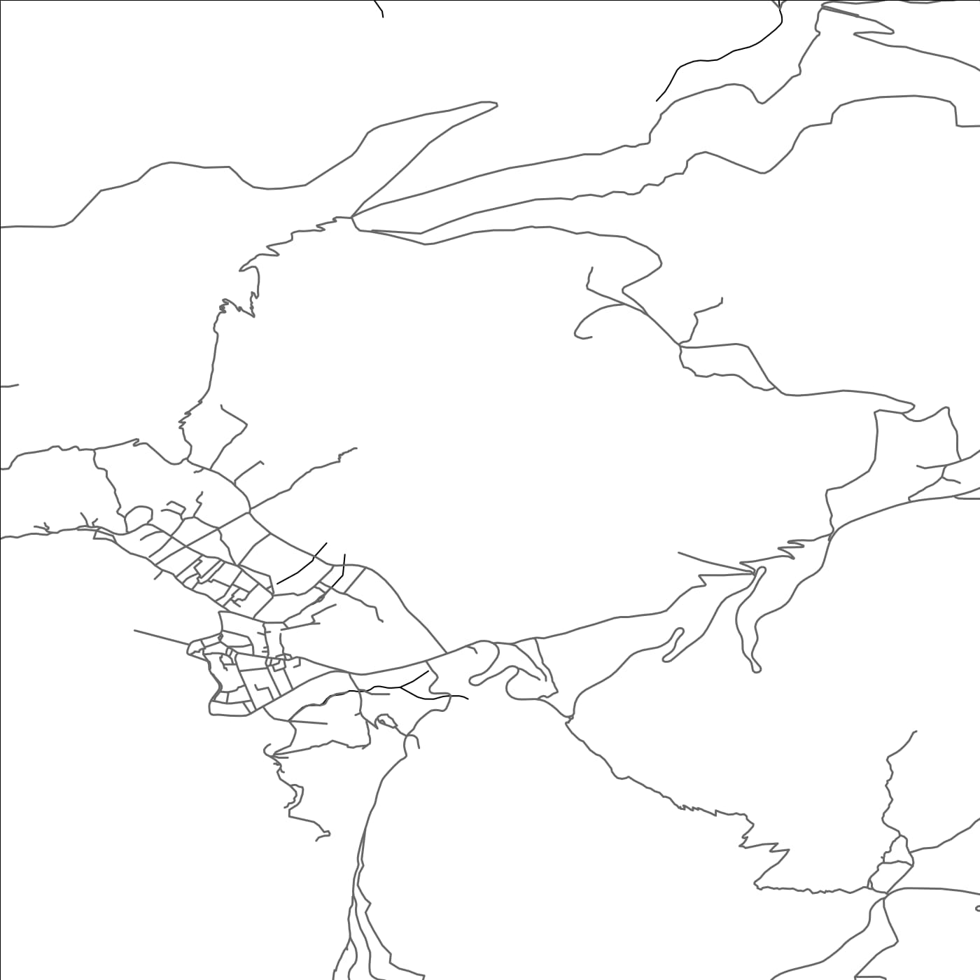 ROAD MAP OF KOMIŽA, CROATIA BY MAPBAKES