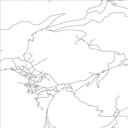 ROAD MAP OF KOMIŽA, CROATIA BY MAPBAKES