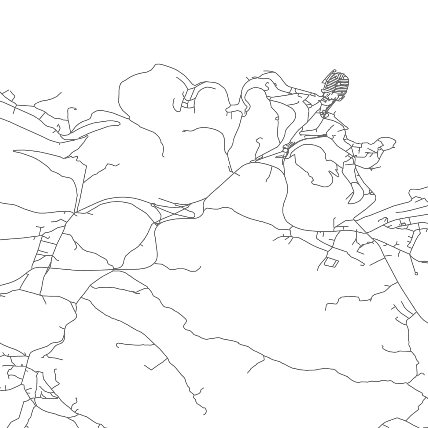 ROAD MAP OF KORČULA, CROATIA BY MAPBAKES