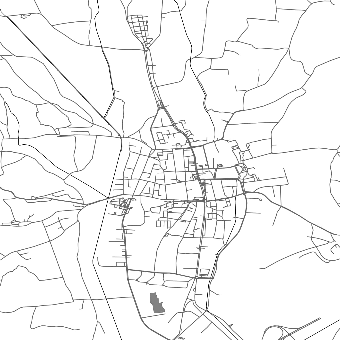 ROAD MAP OF KRIŽEVCI, CROATIA BY MAPBAKES