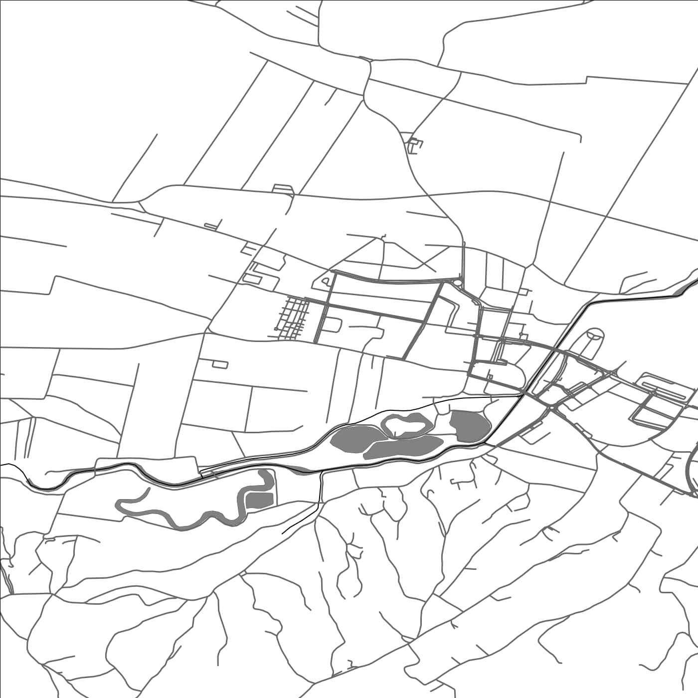 ROAD MAP OF LUDBREG, CROATIA BY MAPBAKES