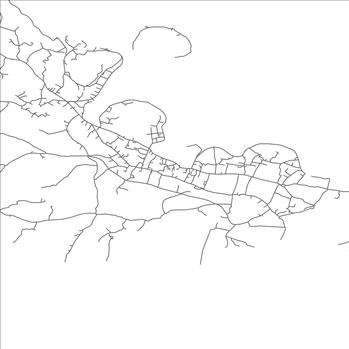 ROAD MAP OF LUMBARDA, CROATIA BY MAPBAKES