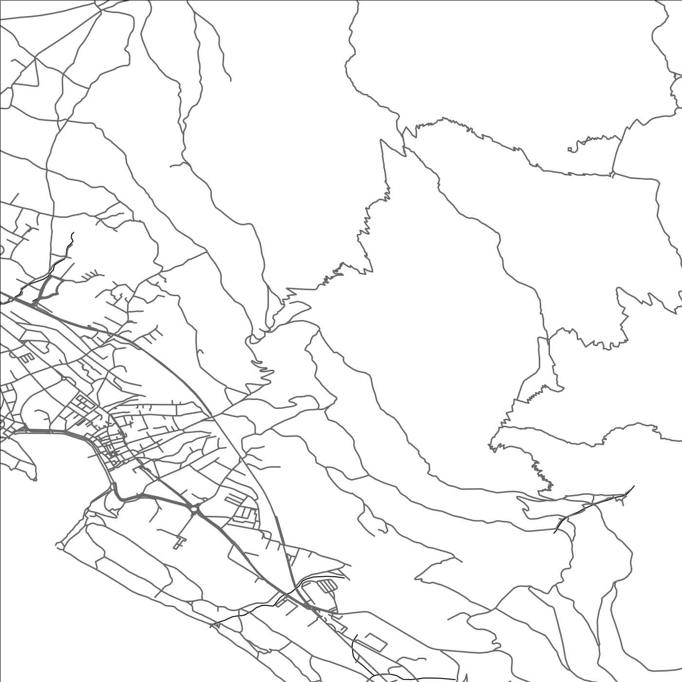 ROAD MAP OF MAKARSKA, CROATIA BY MAPBAKES