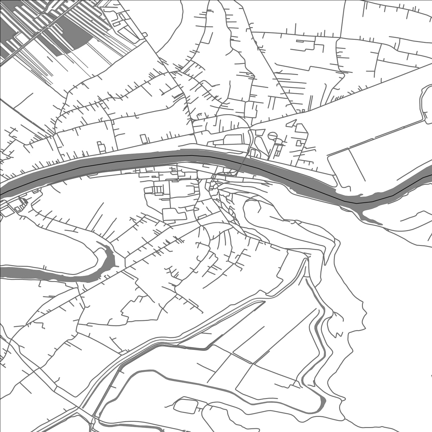 ROAD MAP OF METKOVIĆ, CROATIA BY MAPBAKES