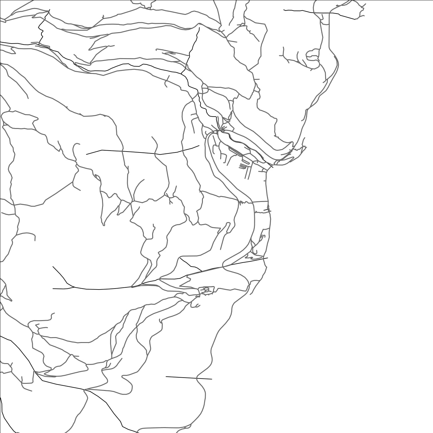 ROAD MAP OF MOŠĆENIČKA DRAGA, CROATIA BY MAPBAKES