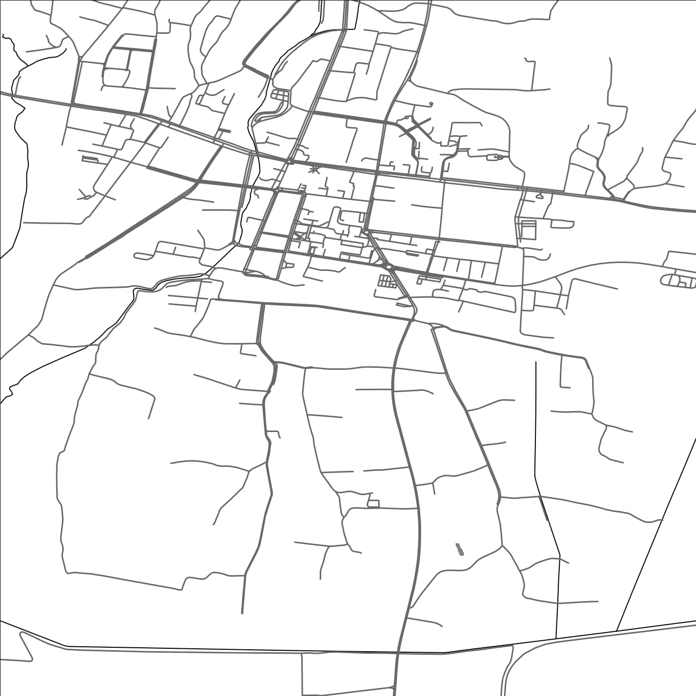 ROAD MAP OF NOVA GRADIŠKA, CROATIA BY MAPBAKES