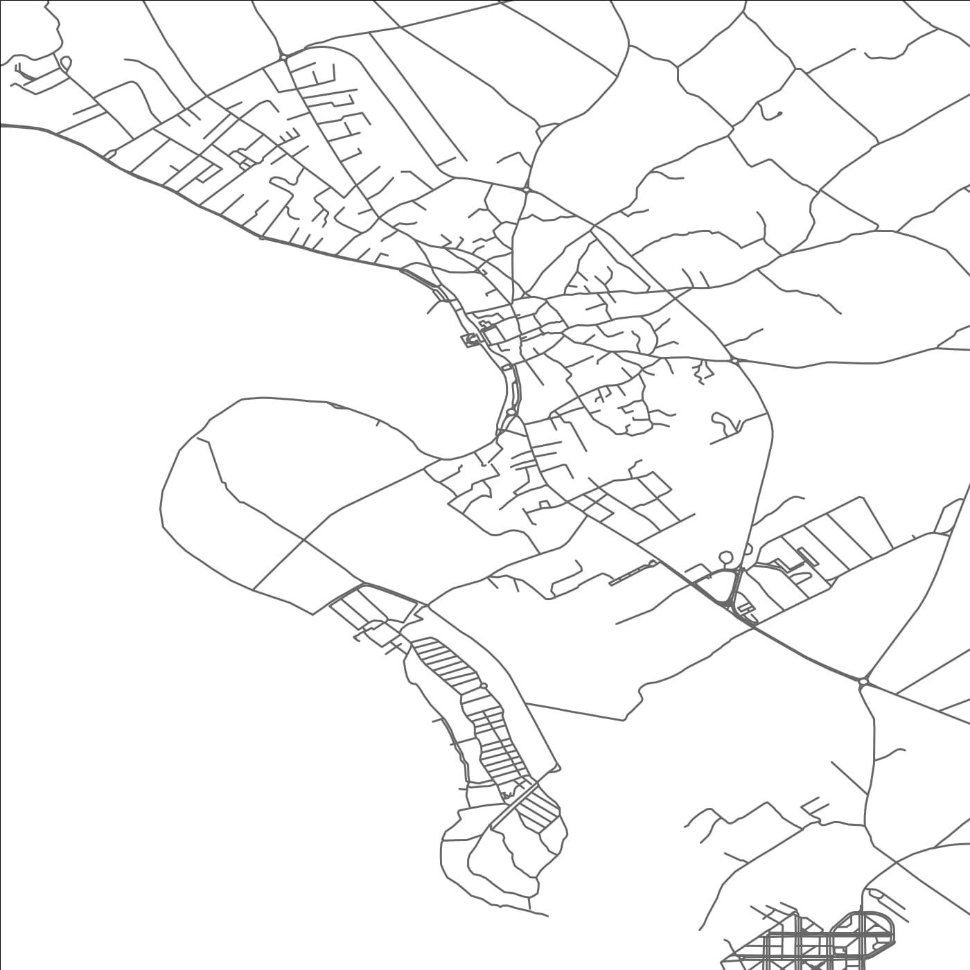 ROAD MAP OF NOVALJA, CROATIA BY MAPBAKES