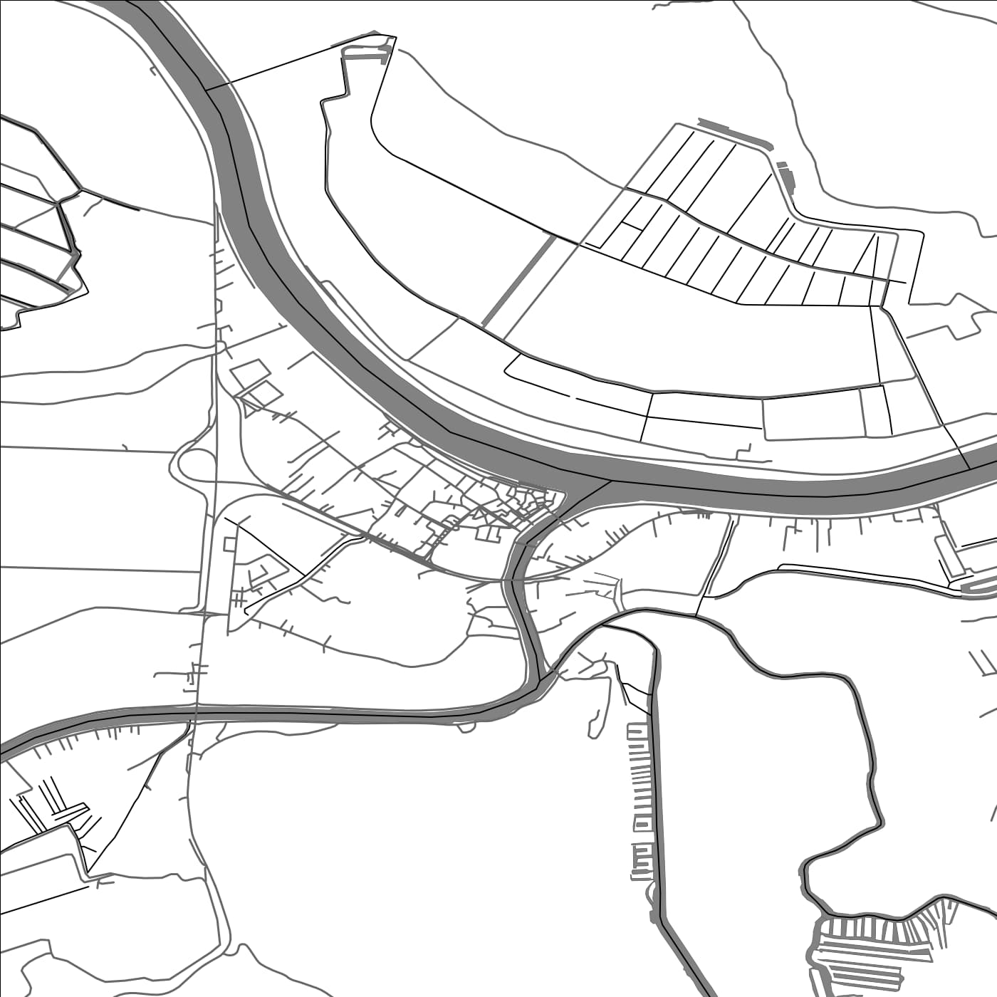 ROAD MAP OF OPUZEN, CROATIA BY MAPBAKES