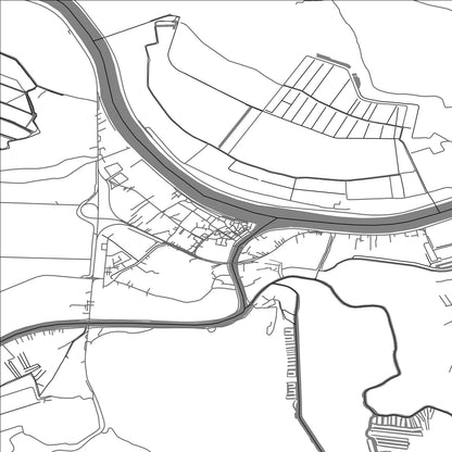 ROAD MAP OF OPUZEN, CROATIA BY MAPBAKES