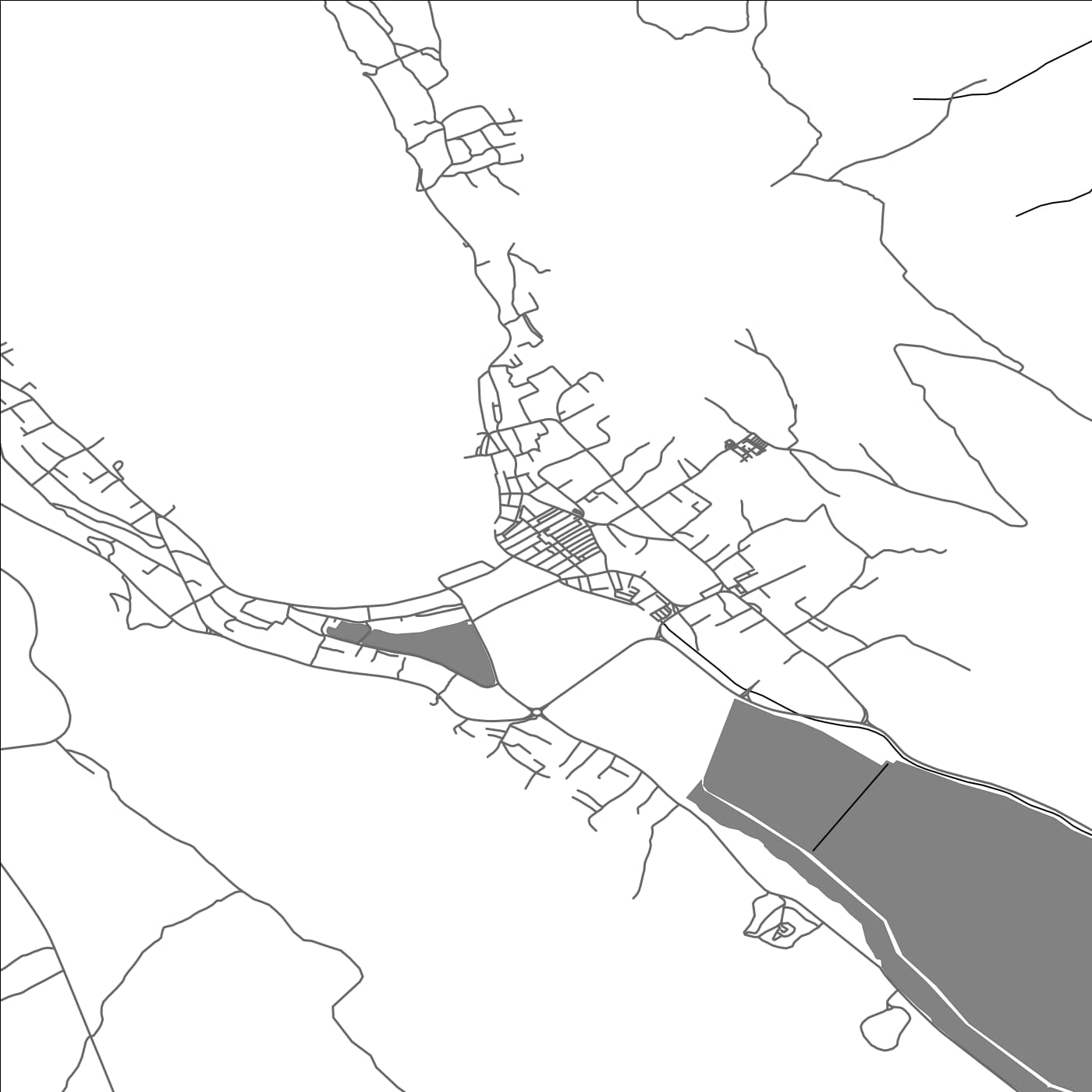 ROAD MAP OF PAG, CROATIA BY MAPBAKES