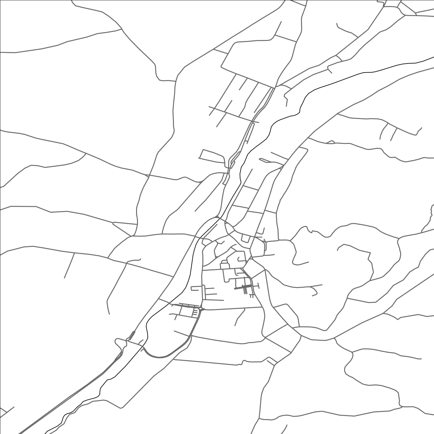 ROAD MAP OF PAKRAC, CROATIA BY MAPBAKES